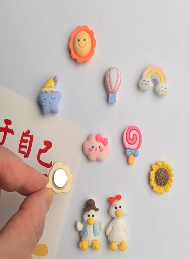 FFZDENA 10Pcs Cute Fridge Magnets, Stylish Refrigerator Magnets for Kitchen and Office Decor, Strong Hold Adhesive Magnets for Notes and Photos, Gift for Home and Students - Image 3